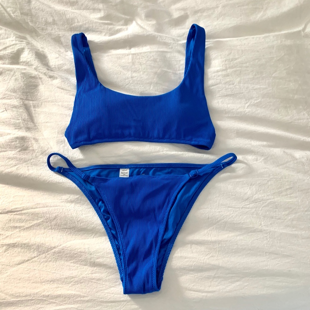 Aerie side scoop bikini set S